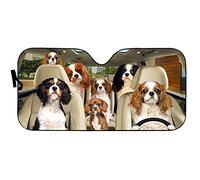 Cavalier King Charles Spaniel Front Window Sunshade Heat Protection Windshield Cover Foldable Car Window Covers Universal For Va-Ns Cars Summer S