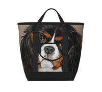 Cavalier King Charles Spaniel Gift Dog,Lunch Bags Large Capacity Insulated Tote Bag For Women Men Work Picnic Travel