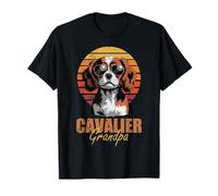 Cavalier King Charles Spaniel Grandpa Vintage Dog Lover T-Shirt