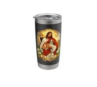 Cavalier King Charles Spaniel He is Risen Easter Cross Stainless Steel Insulated Tumbler