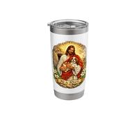 Cavalier King Charles Spaniel He is Risen Easter Cross Stainless Steel Insulated Tumbler