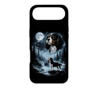 Cavalier King Charles Spaniel Howling to the Moon Retro 90's Case for iPhone Air