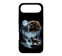 Cavalier King Charles Spaniel Howling to the Moon Retro 90's Case for iPhone Air