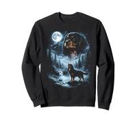 Cavalier King Charles Spaniel Howling to the Moon Retro 90's Sweatshirt