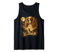 Cavalier King Charles Spaniel Howling to The Moon Tank Top