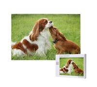 Cavalier King Charles Spaniel, Jigsaw Puzzles 1000 Pieces Wooden Jigsaw Toy Family Game Wall Decor for Adults Teens