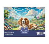 Cavalier King Charles Spaniel Jigsaw Puzzles Great Gift for Adults 1000 Piece Educational Games Home Decoration Cute Animal Jigsaw Puzzle for Women Men Adult 38x26cm/1000pcs
