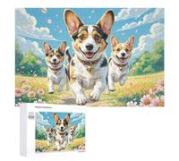 Cavalier King Charles Spaniel Jigsaw Puzzles Puzzle for Adults Kids. 1000 Piece Cute Pet Whimsical Challenge Toy Educational Game Home Decoration for Educational Games Gifts 1000 PCS （75cmx50cm）