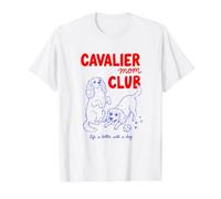 Cavalier King Charles Spaniel Mom Club Value Graphic T-Shirt, Men, White, M