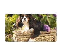 Cavalier King Charles Spaniel,Mouse Pad Large Desk Pad Computer Keyboard Mouse Mat with Non Slip Rubber Base 40 x 70 cm