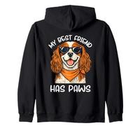 Cavalier King Charles Spaniel My Best Friend Has Paws Zip Hoodie