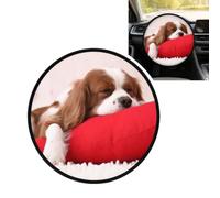 Cavalier King Charles Spaniel Pattern, 17.7 in Steering Wheel Sun Shade Cover, Anti-Heat Aluminum Foil Steering Wheel Cover