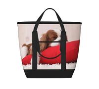 Cavalier King Charles Spaniel Pattern,Lunch Bags Large Capacity Insulated Tote Bag For Women Men Work Picnic Travel