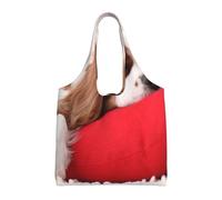 Cavalier King Charles Spaniel Pattern,Reusable Tote Bags Grocery Bags Large Capacity Canvas Shopping Shoulder bag