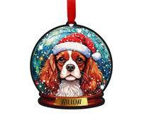 Cavalier King Charles Spaniel Personalised Snow Globe Decoration