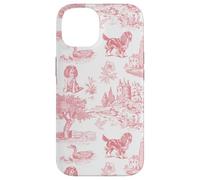 Cavalier King Charles Spaniel Pink French Toile Chinoiserie Case for iPhone 14