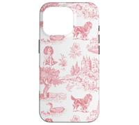 Cavalier King Charles Spaniel Pink French Toile Chinoiserie Case for iPhone 16 Pro