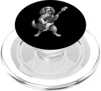 Cavalier King Charles Spaniel Playing Bass Guitar Rock Music PopSockets PopGrip for MagSafe