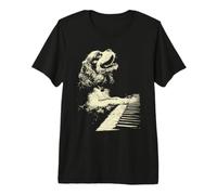 Cavalier King Charles Spaniel Playing Piano Cute Dog Pianist Premium T-Shirt