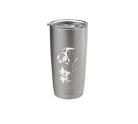 Cavalier King Charles Spaniel Portrait Black and White Dog Stainless Steel Insulated Tumbler