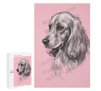 Cavalier King Charles Spaniel Puzzle 1000 Pieces - Wooden Jigsaw for Dog Lovers, Fun and Challenging Brain Teaser, Perfect Spaniel Lover Gift, Finished Size 30 x 20 Inches