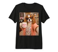 Cavalier King Charles Spaniel Selfie Humor Mom Mommy Love Premium T-Shirt
