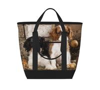 Cavalier King Charles Spaniel Small Puppies,Lunch Bags Large Capacity Insulated Tote Bag For Women Men Work Picnic Travel