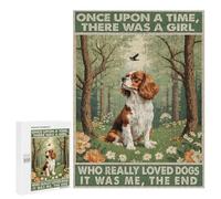Cavalier King Charles Spaniel Spring Summer Flowers Forest Nature Decor 500 Piece Puzzle - Lively Dog Portrait in Blooming Woodland, Engaging Puzzle for Dog and Nature Lovers