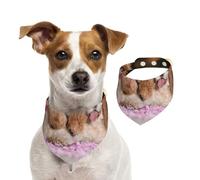 Cavalier King Charles Spaniel White Brown Dogs,Dog Bandanas Cotton Pet Scarf Adjustable Bibs for Pet,L