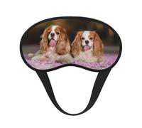 Cavalier King Charles Spaniel White Brown Dogs, Full Eye Covers Light Blocking Eye Masks Blackout Sleep Eye Muffs