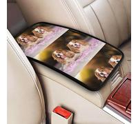 Cavalier King Charles Spaniel White Brown Dogs, Vehicle Center Console Armrest Cover Pad Soft Comfort Car Handrail Box Cushion Universal