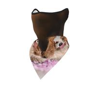Cavalier King Charles Spaniel White Brown Dogs Windproof Mask,Neck Gaiter Winter Motorcycle Face Cover