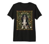 Cavalier King Charles Spaniel William Morris Style Premium T-Shirt