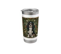 Cavalier King Charles Spaniel William Morris Style Stainless Steel Insulated Tumbler