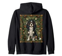 Cavalier King Charles Spaniel William Morris Style Zip Hoodie