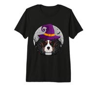 Cavalier King Charles Spaniel Witch Dog Halloween Costume Premium T-Shirt