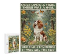 Cavalier King Charles Spaniel with Spring and Summer Nature Flowers 500 Piece Jigsaw Puzzle - Lively Dog Portrait in Blooming Woodland, Relaxing Puzzle for Dog Lovers, Ideal for Family Fun