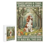 Cavalier King Charles Spaniel with Spring Summer Flowers and Forest Decor 1000 Piece Jigsaw Puzzle - Lively Dog Portrait in Blooming Woodland, Engaging Puzzle for Dog and Nature Lovers