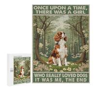 Cavalier King Charles Spaniel with Summer Forest and Flower Decor 500 Piece Puzzle - Lively Dog Portrait in Lush Woodland, Fun Puzzle for Dog Lovers, Ideal for Relaxation