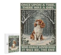 Cavalier King Charles Spaniel with Winter Snowy Forest 500 Piece Jigsaw Puzzle - Cozy Dog Portrait in Snowy Landscape, 500 Unique Pieces for Relaxation, Finished Size 21 x 15 Inches