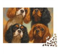 Cavalier King Charles SpanielsJigsaw Puzzle AnimalSenior Enthusiasts Recycled Board Brain Training Gift 1000 Pieces 70x50cm/1000pcs