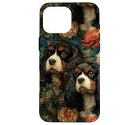 Cavalier King Charles Vintage Floral Case for iPhone 16 Pro Max