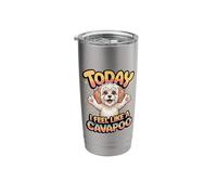 Cavalier Poodle Mix Breed Dog Today I Feel Like a Cavapoo Stainless Steel Insulated Tumbler