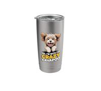 Cavalier Poodle Mix Breed Dog Yes, Im with the Crazy Cavapoo Stainless Steel Insulated Tumbler
