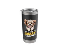 Cavalier Poodle Mix Breed Dog Yes, Im with the Crazy Cavapoo Stainless Steel Insulated Tumbler