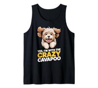 Cavalier Poodle Mix Breed Dog Yes, Im with the Crazy Cavapoo Tank Top