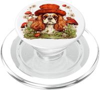 Cavalier Spaniel Dog Cottagecore Aesthetic Art Mushroom PopSockets PopGrip for MagSafe