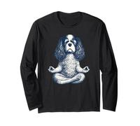 Cavalier Vintage Dog Yoga Meditation Long Sleeve T-Shirt