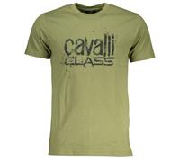 Cavalli Class Bold Black Logo T-Shirt - Green - XXL