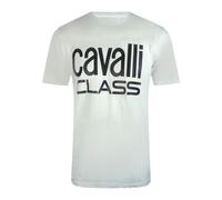 Cavalli Class Bold Brand White T-Shirt - XXL - XXL